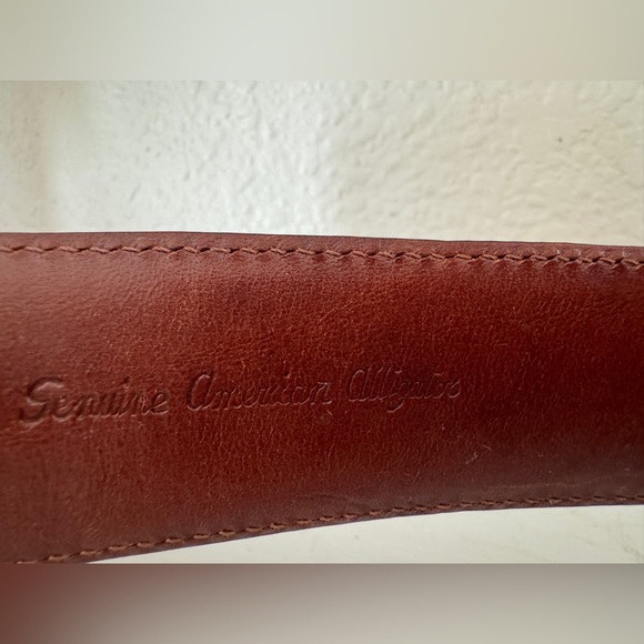 Polo by Ralph Lauren Genuine Brown‎ Alligator Belt Made In Italy Size 30 - Picture 9 of 10